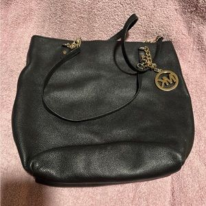 Michael Kors black leather purse
